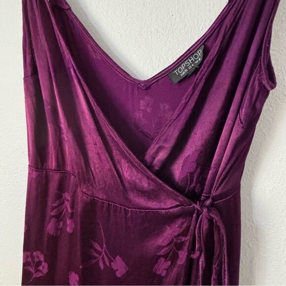 70’s Y2K Vintage Inspired Purple Midi Slip Dress Size 4 Wrap Around Fairycore - Picture 7 of 13